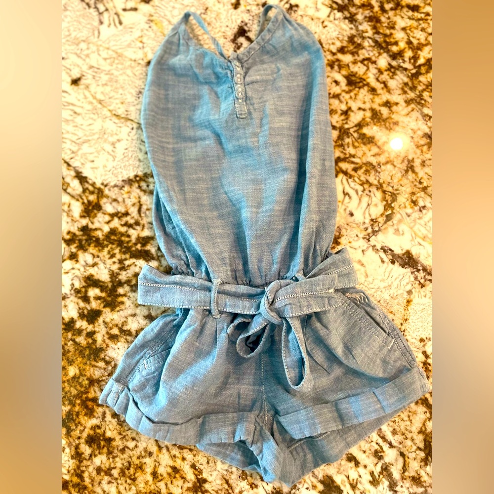 Abercrombie & Fitch Kids Chambray Romper AF Kids Sz 7/8 - Picture 2 of 6